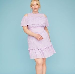 Lace Ruffle Fit & Flare Dress